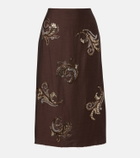 Xu Zhi Sequined midi skirt