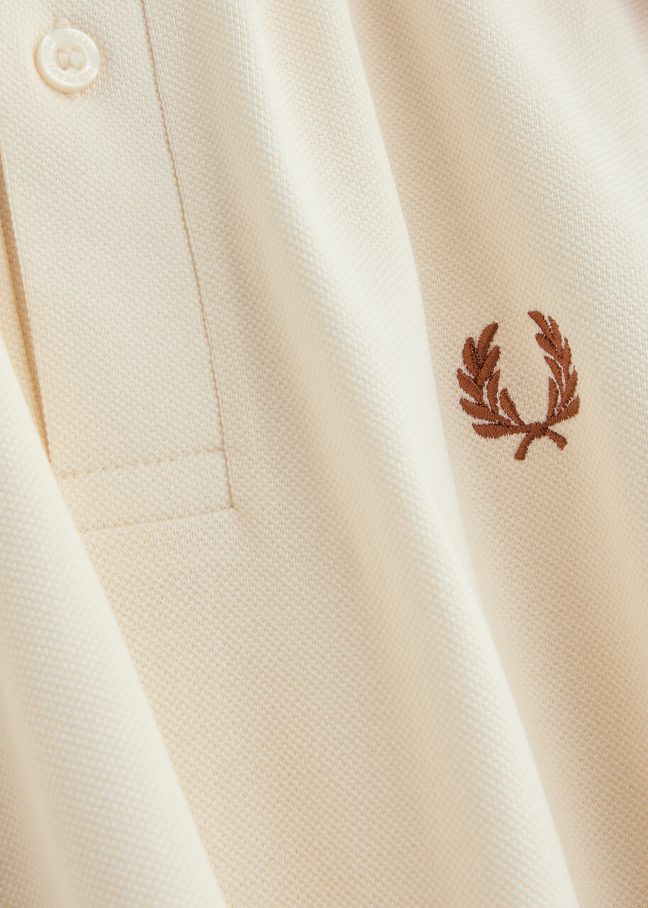 Fred Perry Logo-embroidered Piqué Cotton Polo Shirt Cream