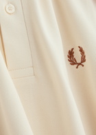 Fred Perry Logo-embroidered Piqué Cotton Polo Shirt Cream