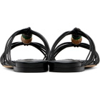 Jimmy Choo Black Lova Mule Flat Sandals