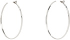 Amina Muaddi Silver Maya Hoop Large Earrings