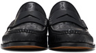 Salvatore Ferragamo Black Gancini Loafers