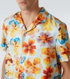 Orlebar Brown Hibbert floral silk bowling shirt