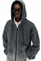 Diesel Hooded jacket in dégradé-effect scuba - Jackets Mens in Grey