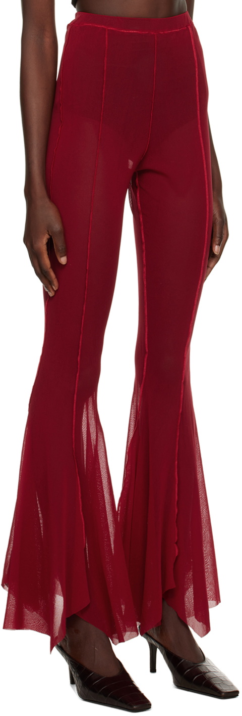 Feben Red Flare Trousers
