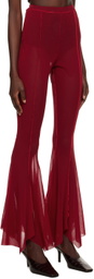 Feben Red Flare Trousers