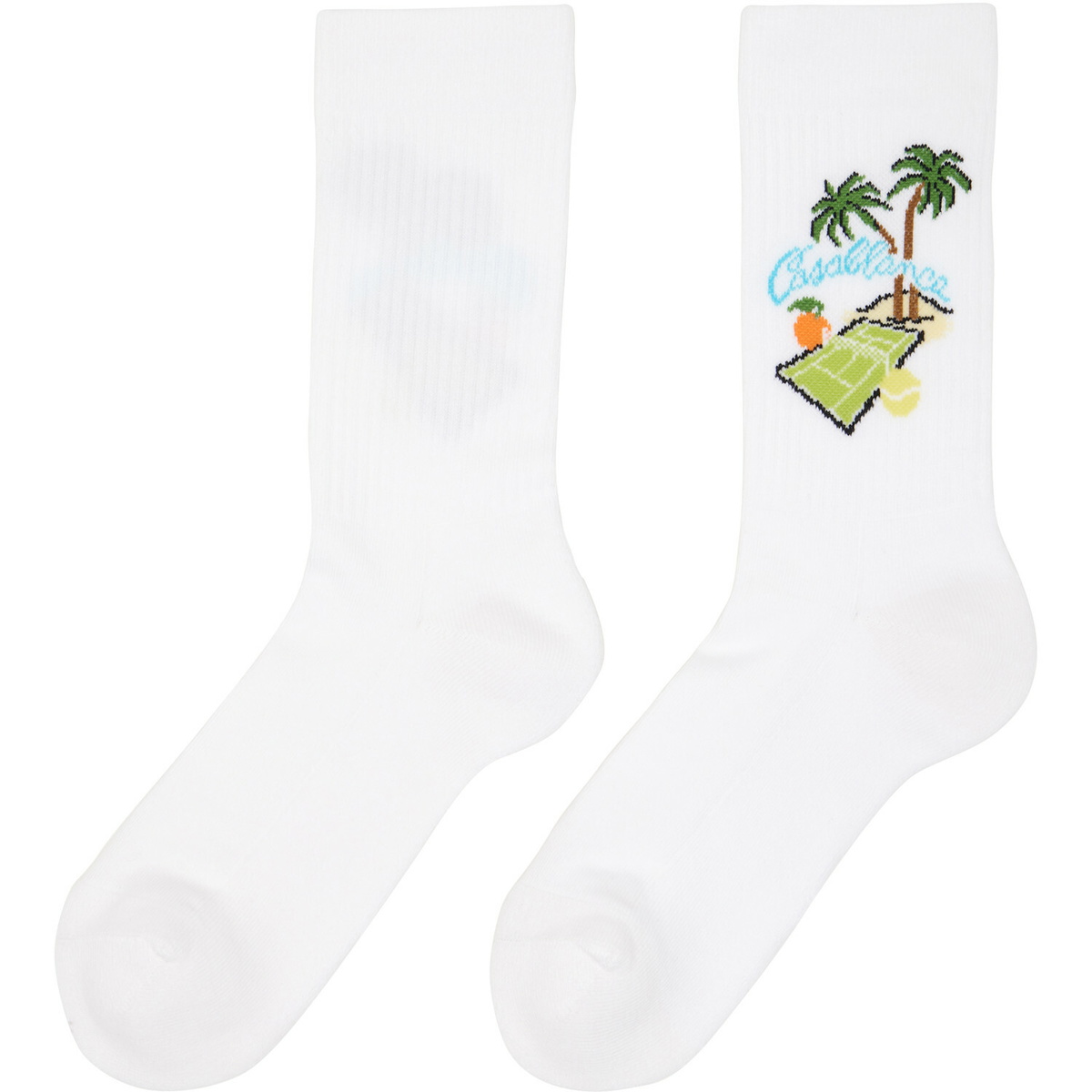 Casablanca White Astral Plane Socks