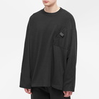 Undercover Men's Zip Detail Long Sleeve T-Shirt in Black