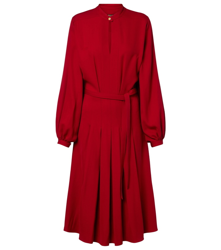 LORO PIANA - Mina Solaire 3/4 Sleeve Linen Midi Dress Loro Piana