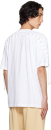 Jean Paul Gaultier White 'The Lace-Up JPG' T-Shirt