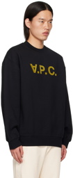 A.P.C. Black Oversize Grand 'V.P.C.' Sweatshirt