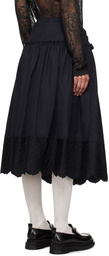 Simone Rocha Black Bow Midi Skirt