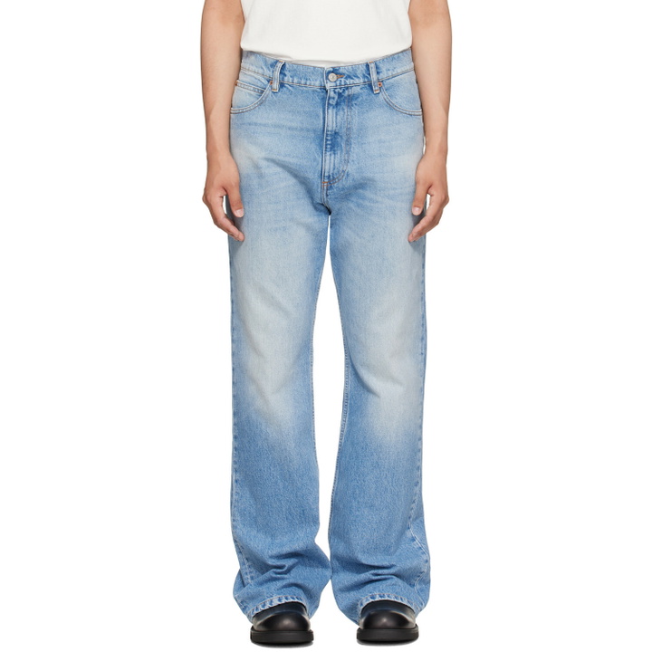 Photo: MM6 Maison Margiela Blue Bootcut Jeans