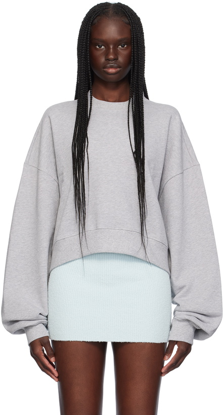 Photo: WARDROBE.NYC Gray Hailey Bieber Edition HB Sweatshirt