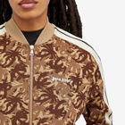 Palm Angels Women's Palms Camo Bomber Track Jacket in Brown/Off White