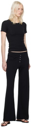LESET Black Boxer Lounge Pants