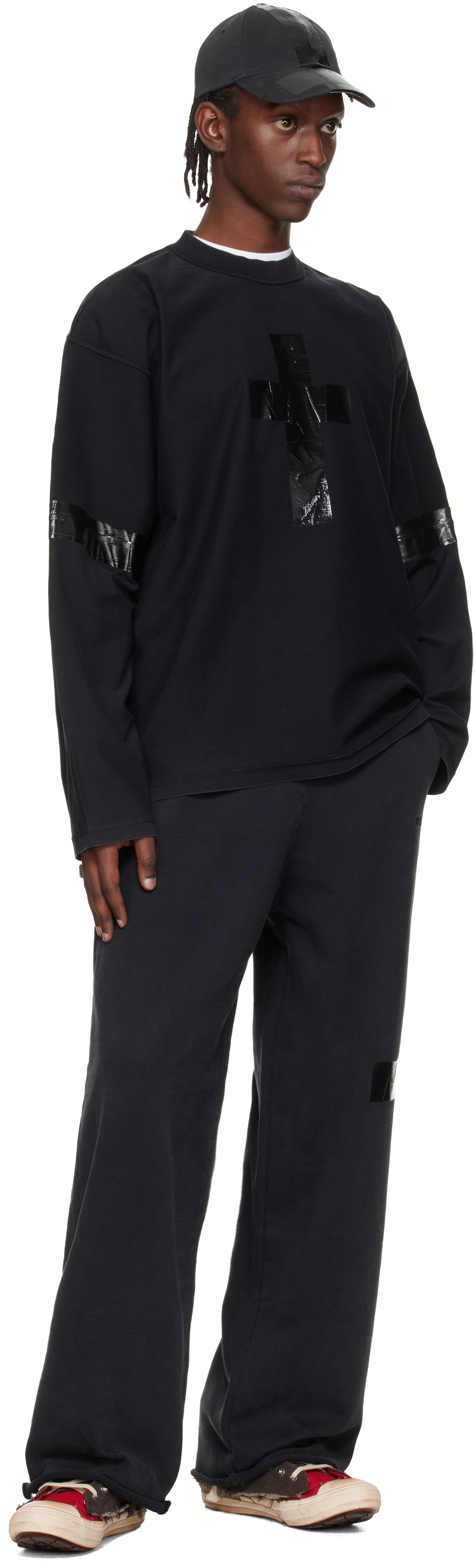 VETEMENTS Black Taped Longsleeve T-shirt