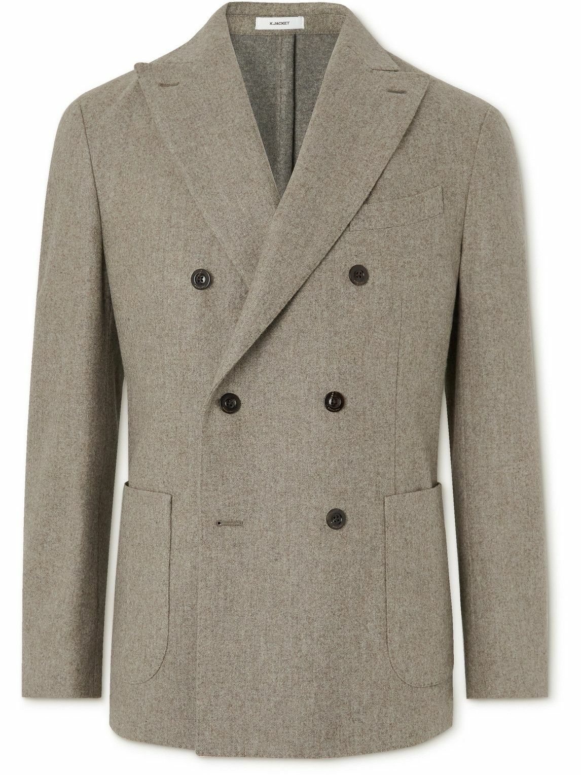 Boglioli - K-Jacket Slim-Fit Double-Breasted Wool-Twill Suit Jacket ...