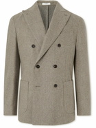 Boglioli - K-Jacket Slim-Fit Double-Breasted Wool-Twill Suit Jacket - Neutrals