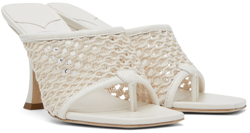 Jimmy Choo Off-White Seher Heeled Sandals