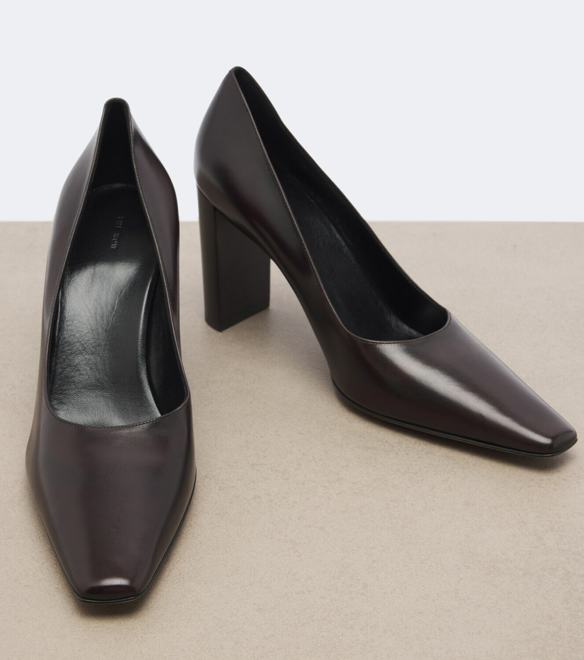 The Row Pia leather pumps