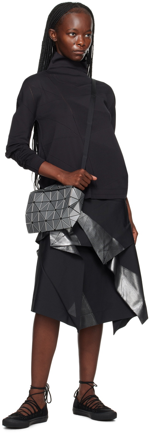 132 5. ISSEY MIYAKE Black Standard Midi Skirt