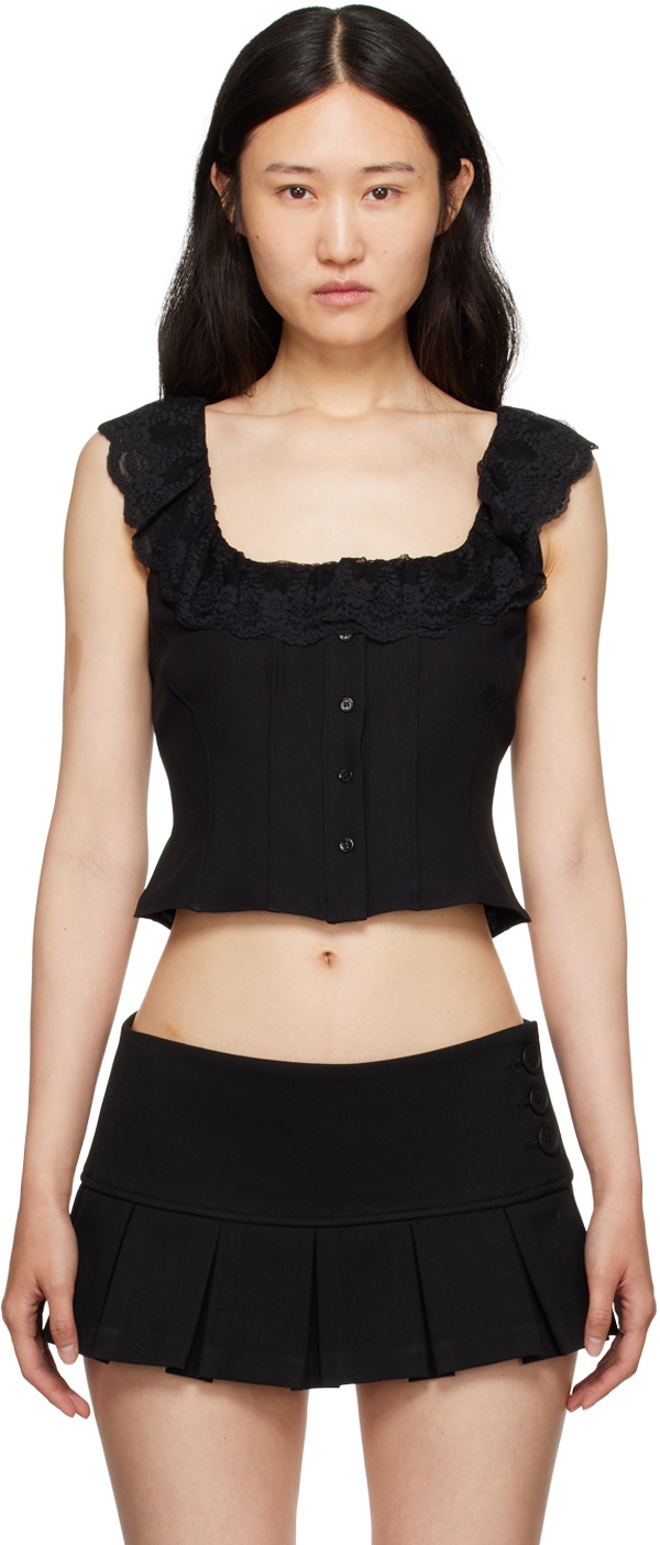 GUIZIO Black Paloma Top