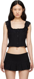 GUIZIO Black Paloma Top