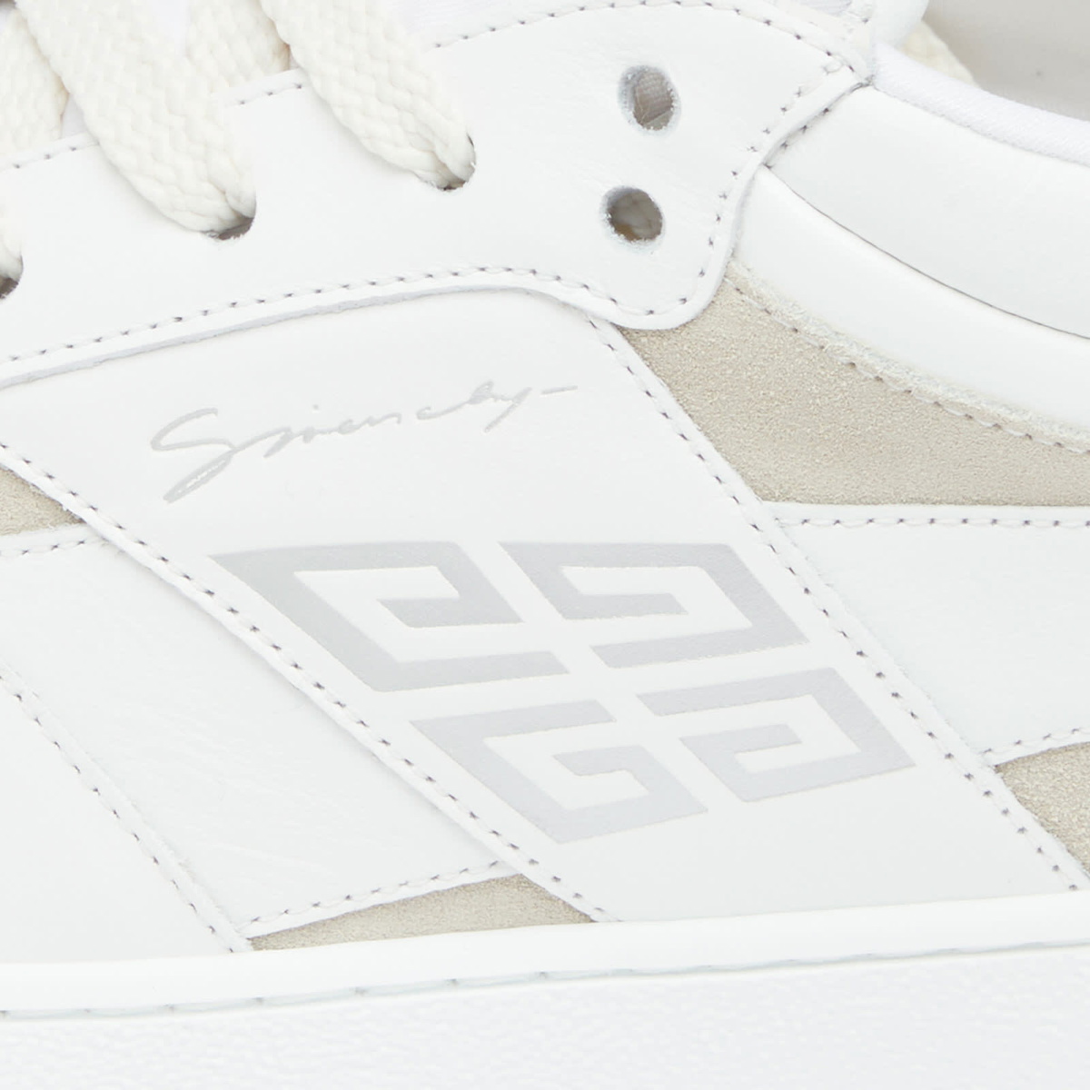 Givenchy Men's G Move Low Top Lace Up Sneakers in White/Beige