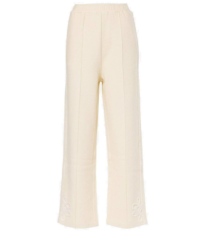 Photo: Xu Zhi Embroidered wool and cotton-blend sweatpants