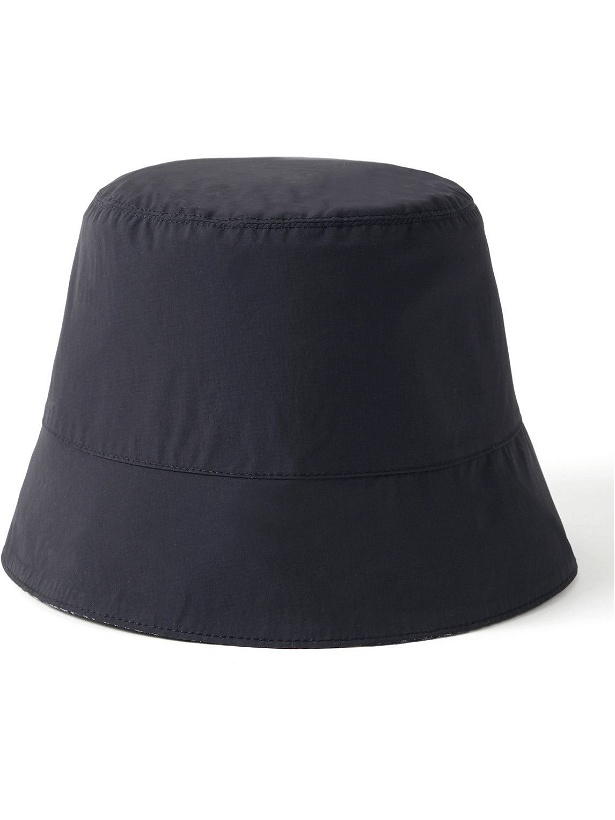 Photo: Loewe - Reversible Logo-Jacquard Cotton-Blend and Shell Bucket Hat - Blue