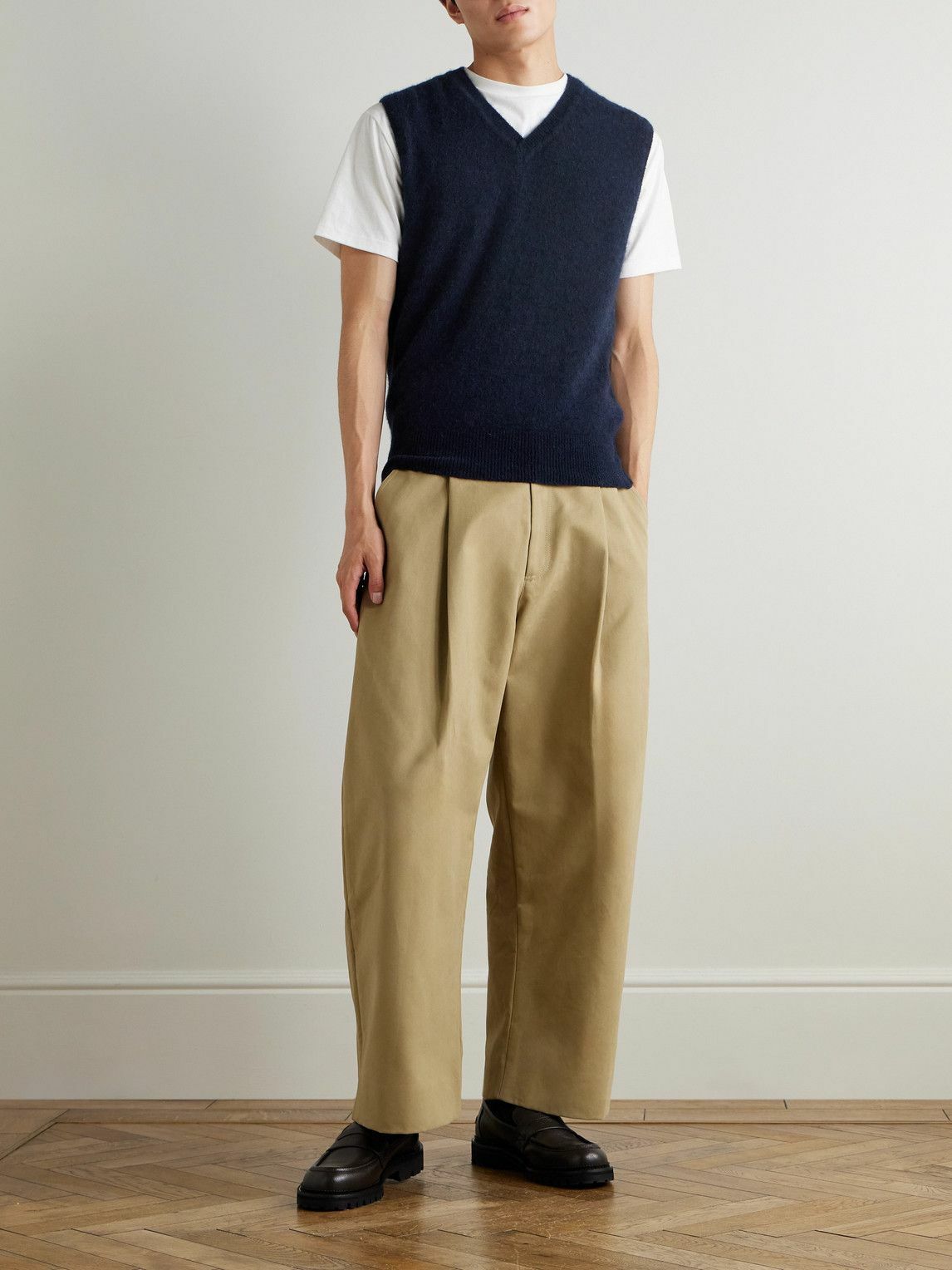 Oliver Spencer - Graves Knitted Sweater Vest - Blue