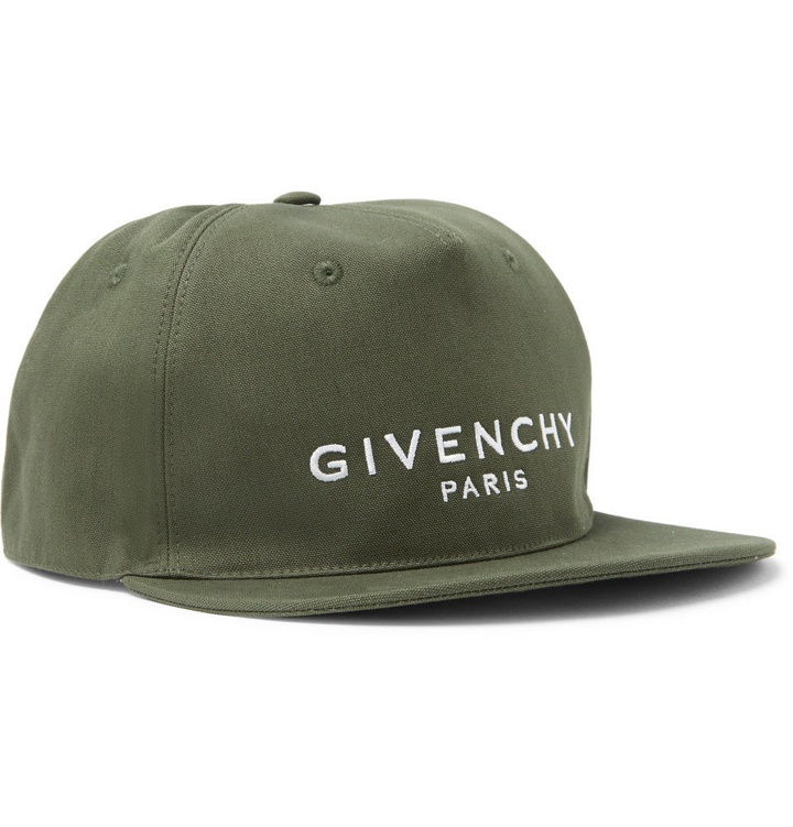 Photo: Givenchy - Logo-Embroidered Cotton-Twill Baseball Cap - Green
