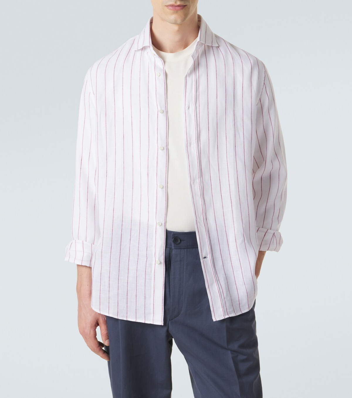 Brunello Cucinelli Striped linen shirt