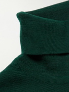 Maison Kitsuné - Logo-Appliquéd Wool Rollneck Sweater - Green