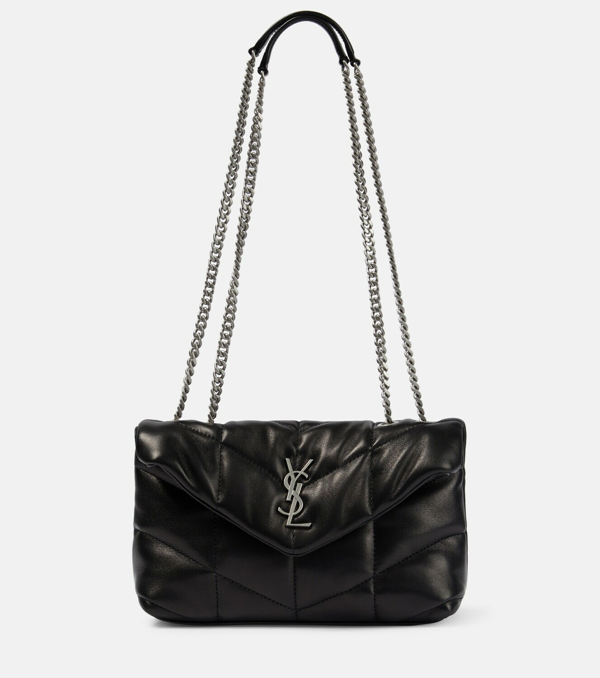 Calypso Patent Leather Shoulder Bag in Black - Saint Laurent