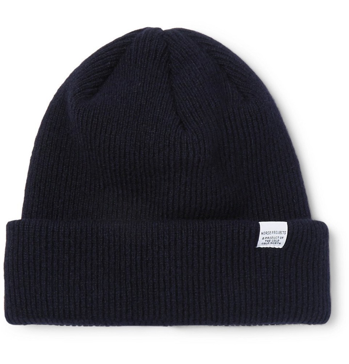 Photo: Norse Projects - Ribbed Wool Beanie - Men - Navy