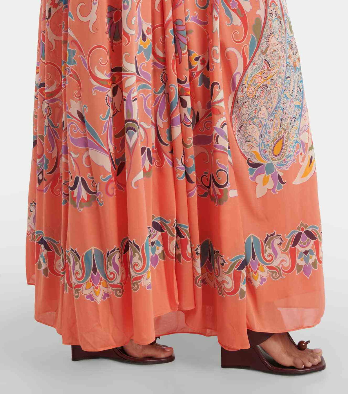 Etro Paisley caped gown