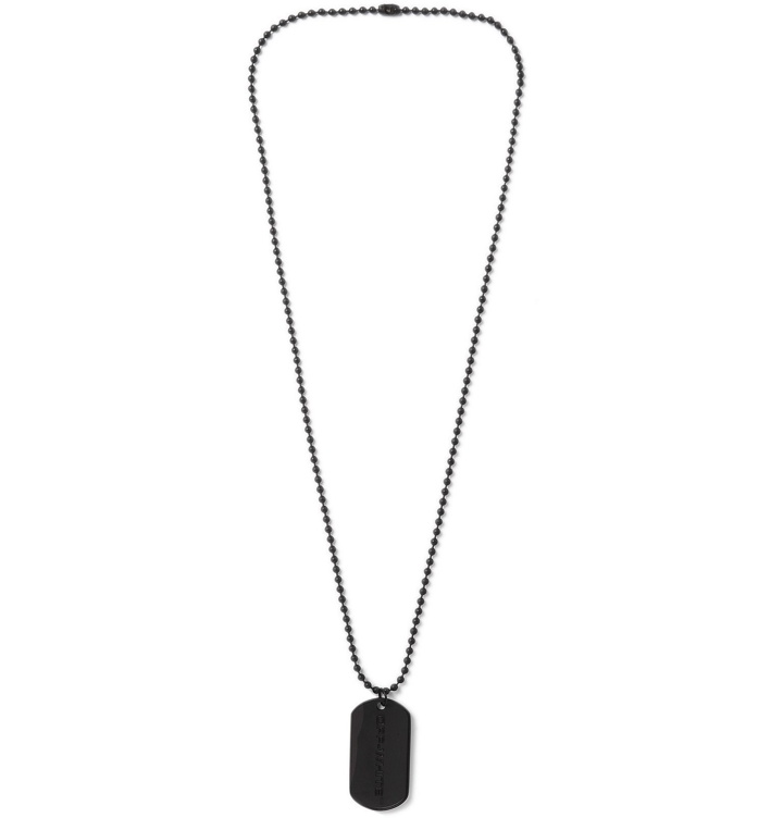 Photo: Off-White - Engraved Blackened Necklace - Black