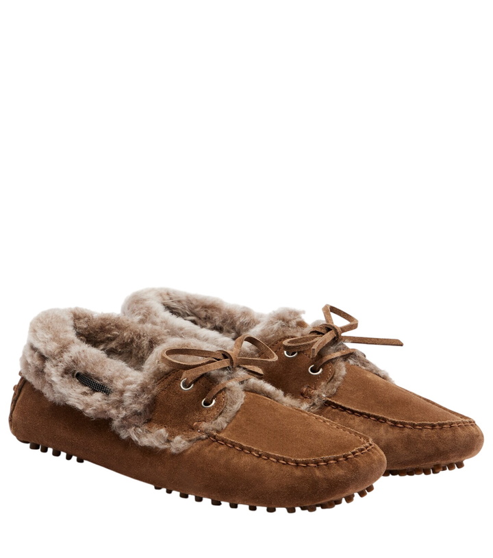 Photo: Brunello Cucinelli Monili suede driving shoes