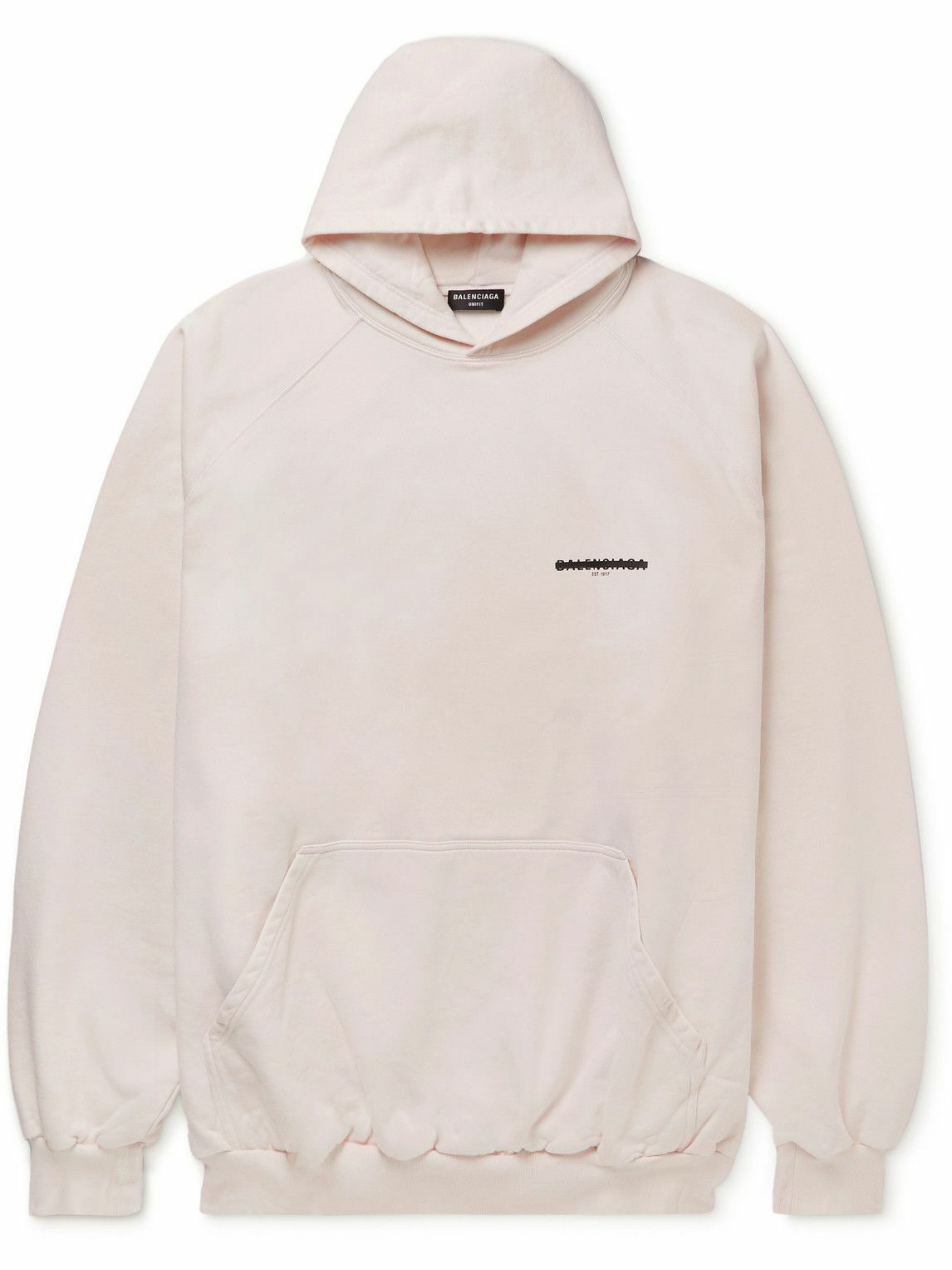 Balenciaga graphic-print cropped hoodie - Neutrals