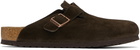 Birkenstock Brown Regular Boston Soft Footbed Slip-on Loafers
