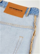 VETEMENTS - Inside-Out Wide-Leg Jeans - Blue