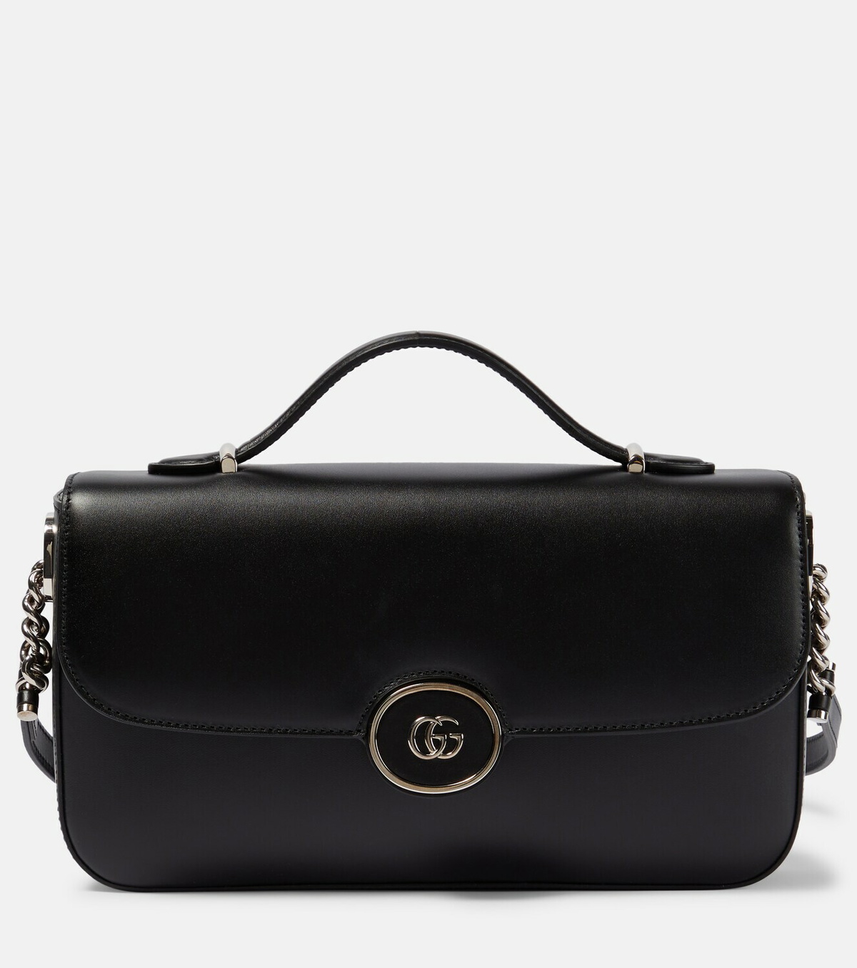 【関税&送料込】Gucci Black Leather Small Petite Gg Handbag Gucci - Petite GG mini leather shoulder bag black - The Corner