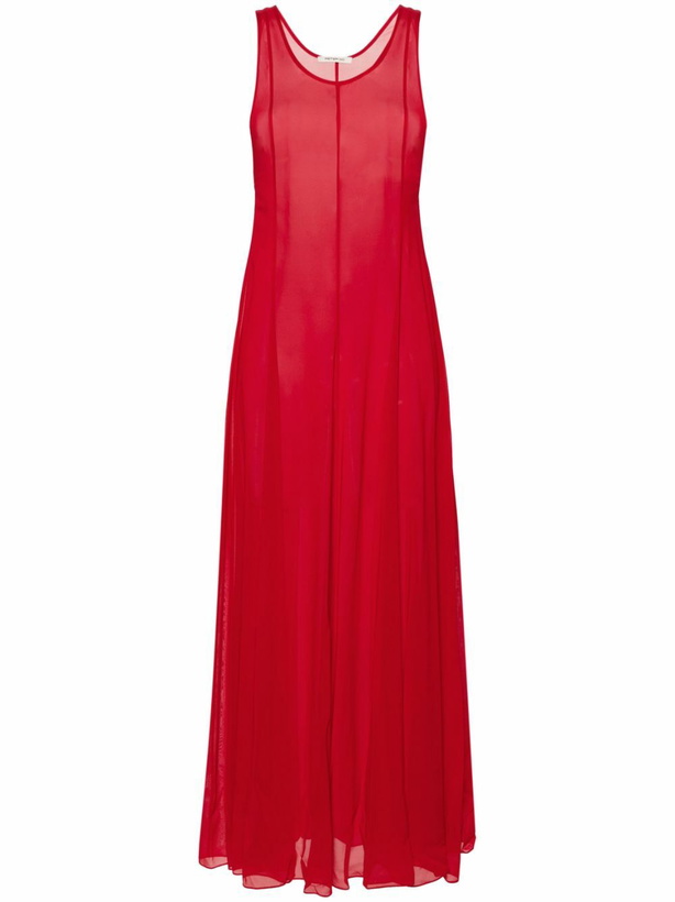 Photo: Peter Do Red A-Line Silk Maxi Dress