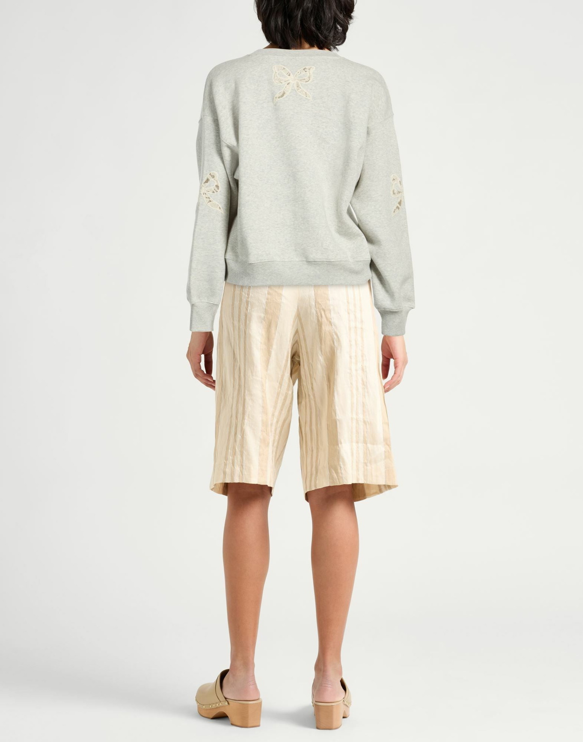 Loveshackfancy Womens Sweatshirt Light in Grey