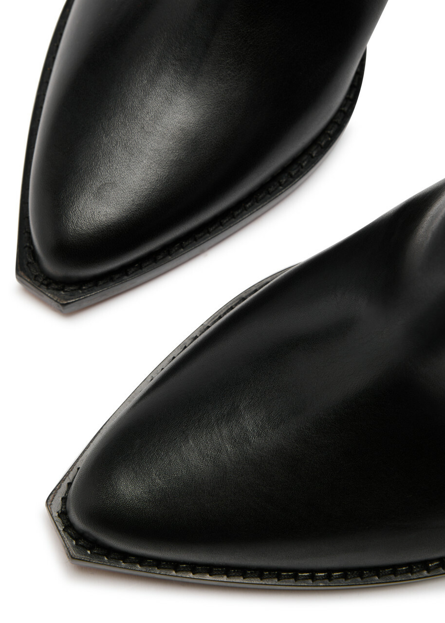 Isabel Marant étoile Lyka 90 Leather Mid-calf Boots Black