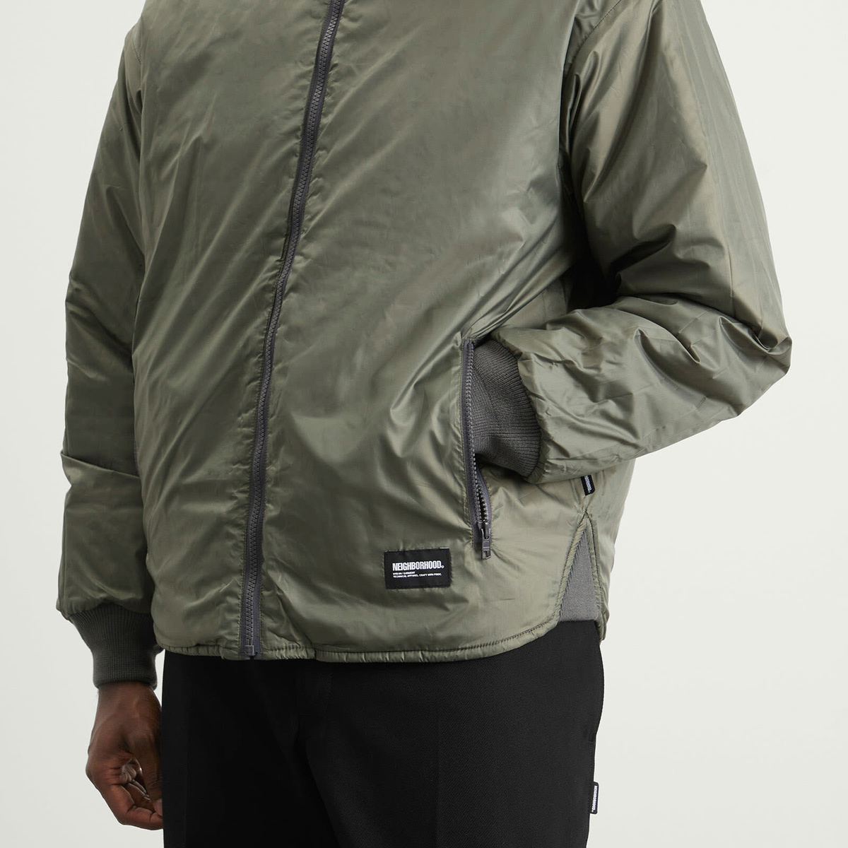 Neighborhood Men's Reversible Padded Jacket in Gray Neighborhood
