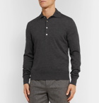 TOM FORD - Slim-Fit Wool Polo Shirt - Gray