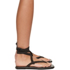 St. Agni Brown Suede Tie Up Sandals